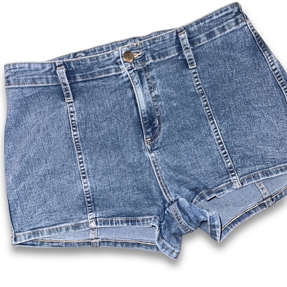 wild fable Pants - Wild Fable Denim Shorts Womens 8 Super High Rise Seamed Blue Jean Shorts Medium